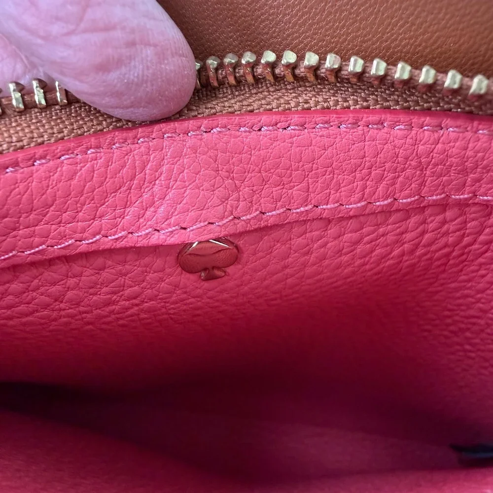 Kate Spade Hayes Street Satchel Pink Leather Bow Tassel Crossbody Preppy Small